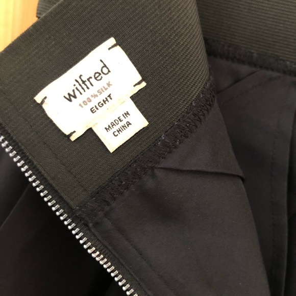 Aritzia Wilfred Silk Wrap Skirt with zipper back - Picture 2 of 6